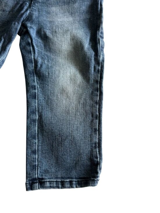 Armani Unisex Jeans 12 Months Distressed Pull-Up Jeans With Logo Waistband - Picture 10 of 11